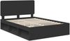 vidaXL Bettrahmen Schwarz 150 x 200 cm Massives Kiefernholz 3412471 Bild 4