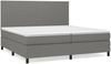 vidaXL Polsterbett mit Matratze Dunkelgrau 200x200 cm Stoff, Härtegrad: H2 [3141642] Bild 2