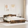 vidaXL Bettrahmen Geräucherte Eiche 200 x 200 cm Massives Kiefernholz 3412857 Bild 3