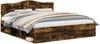 vidaXL Bettrahmen Geräucherte Eiche 200 x 200 cm Massives Kiefernholz 3412857 Bild 2
