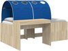 vidaXL Bettrahmen mit Tunnel mit Regal 3 Stk. Sonoma Eiche und Blau 3423649 Bild 2