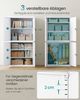 SONGMICS Aktenschrank mit 4 Türen und 5 Ebenen, 2 Schlösser, Stahl, 40x80x180 cm, Mattweiß Bild 3
