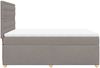 vidaXL Boxspringbett mit Matratze Taupe 160x200 cm Stoff 3291349 Bild 5
