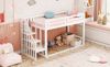 Hausbett Etagenbett Weiß 90x200 Mit Lattenrost Sicherheitsgeländer Aufbewahrungsleiter Stauraum Kiefer Massivholz 120kg Belastbar Kinderzimmer Multifunktional Spielbereich Schlafplatz Geschwisterbett Bild 4