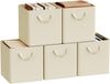 Woltu Aufbewahrungsbox (5 St), faltbare Stoffboxen 5 Stück, mit Griffen Metallrahmen Bild 5