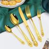 KingLux Besteck-Set 40teilig Elegant Besteck Set 8 Personen Edelstahl poliert glänzend (40-tlg), 8 Personen, Edelstahl Bild 5