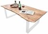 SAM® Baumkantentisch White_Beach, Akazienholz, Baumkante, Metallgestell U-Form, bis 3 Meter Bild 3
