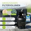 Juskys Sandfilteranlage, 7-Wege-Ventil und Filterbälle, bis 30.000 l Pools, inkl. 2in1 Adapter Bild 4