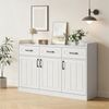 Merax Sideboard mit Verstellbaren Einlegeböden (120 x 35 x 80 cm, 1 St), Wohnzimmerschrank mit 3 Schubladen, 3 Türen & Stauraum,Schrank,Kommode Bild 3