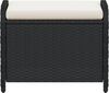 vidaXL Gartenhocker mit Kissen Schwarz 58x46x46 cm Poly Rattan 365733 Bild 4