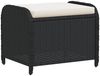 vidaXL Gartenhocker mit Kissen Schwarz 58x46x46 cm Poly Rattan 365733 Bild 2