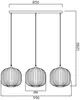 Vente-unique - GLENORA Hängelampe Kronleuchter und Deckenlampe Metall Schwarz - B 25 cm x H 128 cm x L 99 cm Bild 4
