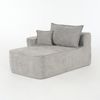 Chaiselongue aus Chenille mit Kissen, grau Bild 4