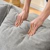 Chaiselongue aus Chenille mit Kissen, grau Bild 5