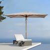 Sekey Holz Sonnenschirm 300 x 200cm UV50+ Taupe Bild 3