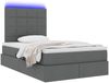 vidaXL LED-Speicherbett mit Matratze Dunkelgrau 120 x 200 cm Stoff 3372409 Bild 3