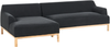beliani 'SOSJO' Ecksofa, Stoff schwarz, Linksseitig, 251 x 132 x 74 cm Bild 4