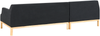 beliani 'SOSJO' Ecksofa, Stoff schwarz, Linksseitig, 251 x 132 x 74 cm Bild 5
