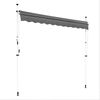 LED Klemmmarkise 150-400cm Balkon Markise Sonnenschutz Terrasse versch. Farben Grau mit LED 350 cm Bild 4