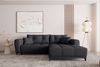 99rooms Massimo Ecksofa Strukturstoff NEVE Schwarz mit Schlaffunktion Rechts Bild 5
