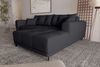 99rooms Massimo Ecksofa Strukturstoff NEVE Schwarz mit Schlaffunktion Rechts Bild 2