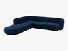 Micadoni 6-Sitzer Ecke links Sofa Miley | Beinfarbe Black Plastic, Königsblau, Samt Bild 2
