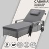 Casaria® Sonnenliege 2er Set mit Rollen Auflage Grau Anthrazit Bild 5