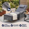 Casaria® Sonnenliege 2er Set mit Rollen Auflage Grau Anthrazit Bild 3