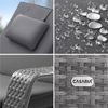 Casaria® Sonnenliege 2er Set mit Rollen Auflage Grau Anthrazit Bild 3
