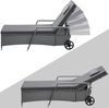 Casaria® Sonnenliege 2er Set mit Rollen Auflage Grau Anthrazit Bild 2