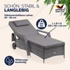 Casaria® Sonnenliege 2er Set mit Rollen Auflage Grau Anthrazit Bild 2