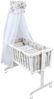 Baby-Delux Stubenbett Babywiege Komplettset, Schaukelwiege Weiß 90x40 cm Komplett Bettset Wiegenset Bild 5