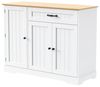 Flieks Kommode Buffetschrank mit Schubladen und Türablagen (1 St, 107 x 40 x 84 cm), Mehrzweckschrank Küchenschrank mit verstellbarer Einlegeböden Bild 4