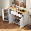 Flieks Kommode Buffetschrank mit Schubladen und Türablagen (1 St, 107 x 40 x 84 cm), Mehrzweckschrank Küchenschrank mit verstellbarer Einlegeböden Bild 2