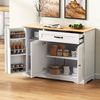 Flieks Kommode Buffetschrank mit Schubladen und Türablagen (1 St, 107 x 40 x 84 cm), Mehrzweckschrank Küchenschrank mit verstellbarer Einlegeböden Bild 5