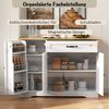Flieks Kommode Buffetschrank mit Schubladen und Türablagen (1 St, 107 x 40 x 84 cm), Mehrzweckschrank Küchenschrank mit verstellbarer Einlegeböden Bild 3