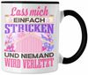 Trendation Tasse Trendation - Stricken Tasse Geschenk Spruch Häckeln Geschenkidee Lass Bild 1