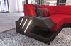 Couchlandschaft Venedig U Form in Stoff - Mikrofaserstoff - rot-schwarz - Rechts Bild 5