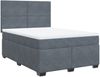 vidaXL Boxspringbett mit Matratze Dunkelgrau 140x190 cm Samt 3293201 Bild 3