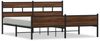 vidaXL Metallbett ohne Matratze Braun Eichen-Optik 180x200 cm 3308517 Bild 2