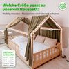 lilimaus Betthimmel Hausbetthimmel Baumwoll Musselin Betthimmel Kinder Hausbett 2er Set, Stilvolle Musselin-Deko für Kinderzimmer, ideal als Geschenkidee Bild 3