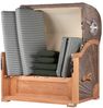 Strandkorb Komplettset - bene living - Königssee Teak Bullauge - PE grau - Modell 504 - inkl. Liftersystem Bild 5