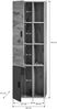 Badschrank Grado - Nox Oak / Grau Matt Bild 4