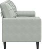 vidaXL 3-Sitzer-Sofa mit Zierkissen Hellgrau 180 cm Samt 3278229 Bild 4