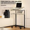 Beistelltisch C-Form 55 x 36 x 62,5-82,5 cm, höhenverstellbar, neigbare Platte, mit Rollen Bild 2