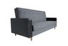 Beautysofa Schlafsofa Bamako, Sofa mit Schlaffunktion und Bettkasten, Polstersofa im skandinavischen Stil, Couch mit Holzbeine Bild 2