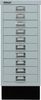Bisley MultiDrawer™, 29er Serie mit Sockel, DIN A4, 10 Schubladen, Farbe silber Bild 3