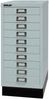 Bisley MultiDrawer™, 29er Serie mit Sockel, DIN A4, 10 Schubladen, Farbe silber Bild 2