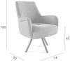 Sessel Drehsessel VALERIE in Stoff Stoff Elisa Velvet Schwarz Bild 3