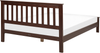 Bett mit Lattenrost MAYENNE 140 x 200 cm Holz Dunkler Holzfarbton Bild 5